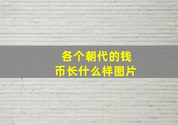 各个朝代的钱币长什么样图片