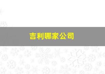 吉利哪家公司