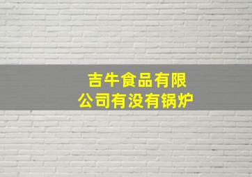 吉牛食品有限公司有没有锅炉