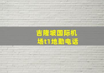 吉隆坡国际机场t1地勤电话