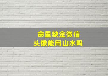 命里缺金微信头像能用山水吗