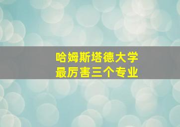 哈姆斯塔德大学最厉害三个专业