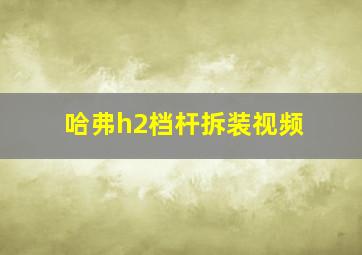 哈弗h2档杆拆装视频