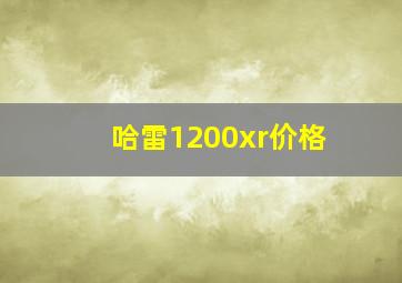 哈雷1200xr价格