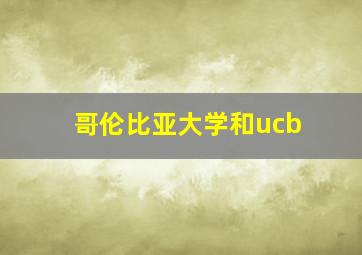 哥伦比亚大学和ucb