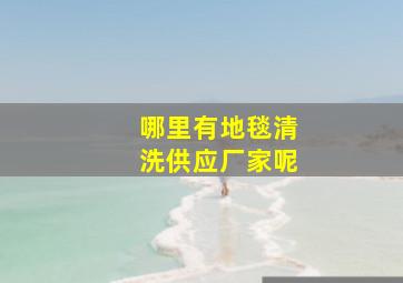 哪里有地毯清洗供应厂家呢