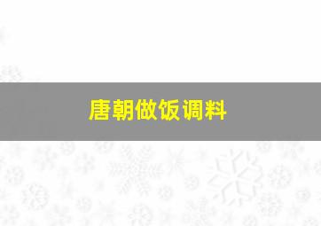 唐朝做饭调料