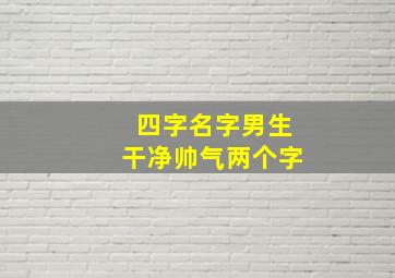 四字名字男生干净帅气两个字