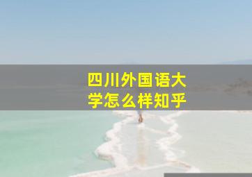 四川外国语大学怎么样知乎