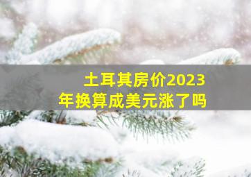 土耳其房价2023年换算成美元涨了吗