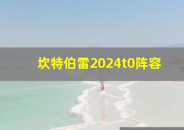 坎特伯雷2024t0阵容