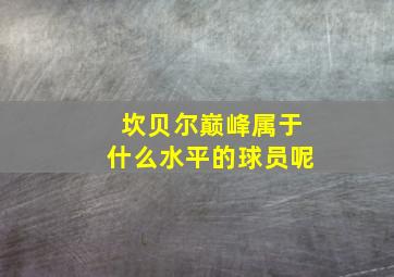 坎贝尔巅峰属于什么水平的球员呢