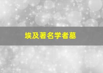 埃及著名学者墓