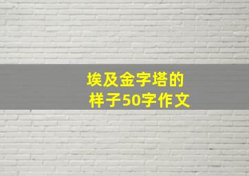 埃及金字塔的样子50字作文