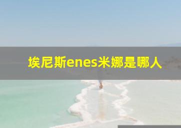 埃尼斯enes米娜是哪人