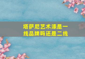 塔萨尼艺术漆是一线品牌吗还是二线