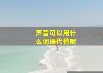 声音可以用什么词语代替呢