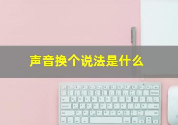 声音换个说法是什么