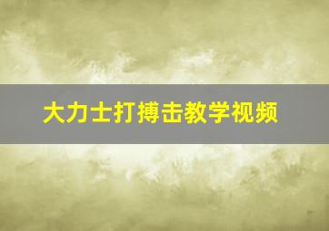 大力士打搏击教学视频