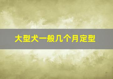 大型犬一般几个月定型