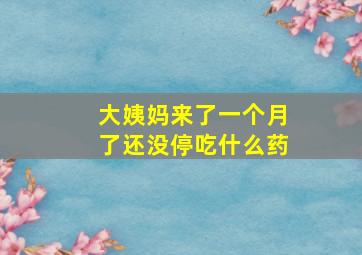 大姨妈来了一个月了还没停吃什么药