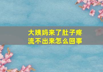 大姨妈来了肚子疼流不出来怎么回事