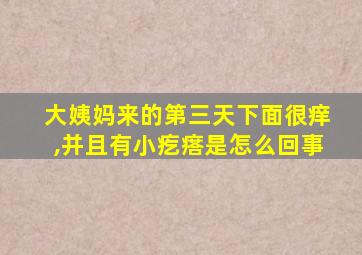 大姨妈来的第三天下面很痒,并且有小疙瘩是怎么回事