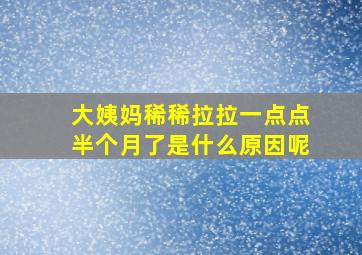 大姨妈稀稀拉拉一点点半个月了是什么原因呢