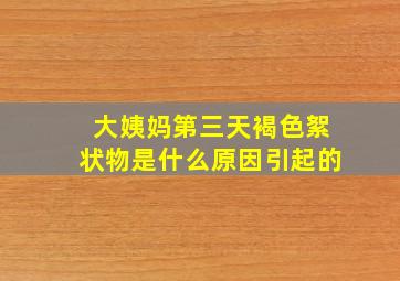 大姨妈第三天褐色絮状物是什么原因引起的