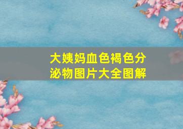 大姨妈血色褐色分泌物图片大全图解