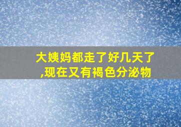 大姨妈都走了好几天了,现在又有褐色分泌物