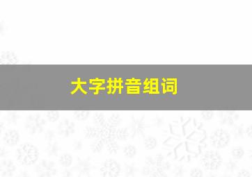 大字拼音组词