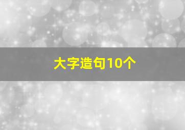 大字造句10个