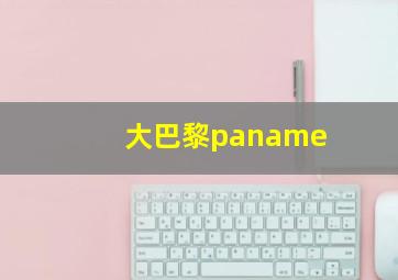 大巴黎paname