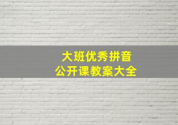 大班优秀拼音公开课教案大全