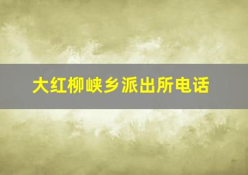 大红柳峡乡派出所电话