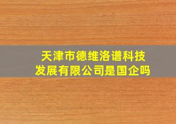 天津市德维洛谱科技发展有限公司是国企吗