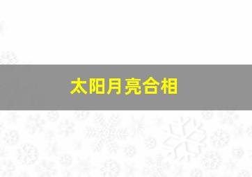 太阳月亮合相