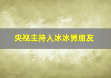 央视主持人冰冰男朋友