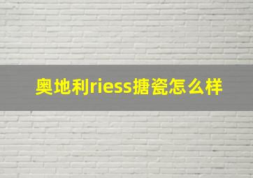 奥地利riess搪瓷怎么样