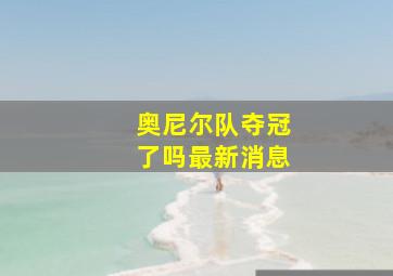 奥尼尔队夺冠了吗最新消息