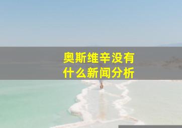 奥斯维辛没有什么新闻分析