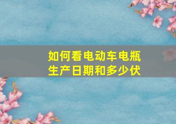 如何看电动车电瓶生产日期和多少伏