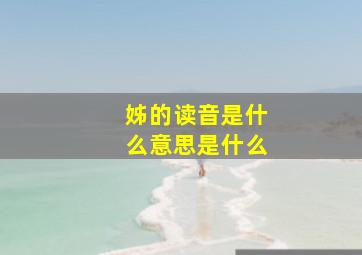 姊的读音是什么意思是什么