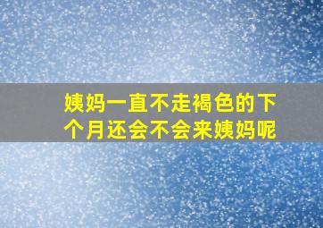 姨妈一直不走褐色的下个月还会不会来姨妈呢