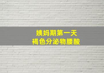 姨妈期第一天褐色分泌物腰酸