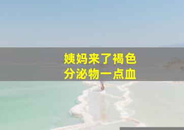 姨妈来了褐色分泌物一点血