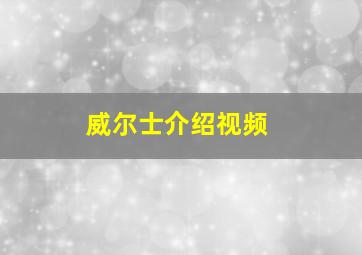 威尔士介绍视频