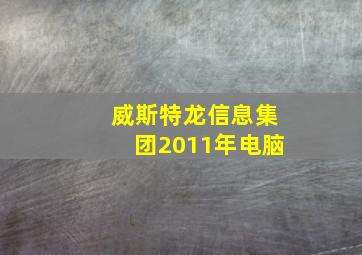 威斯特龙信息集团2011年电脑