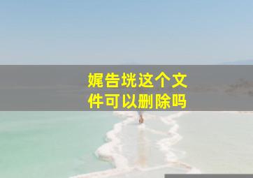 娓告垙这个文件可以删除吗